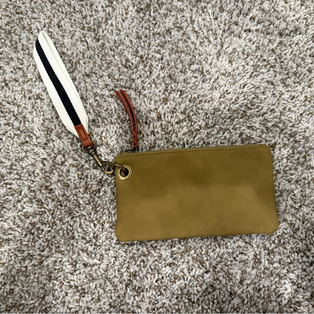 Wristlet with Striped Strap
